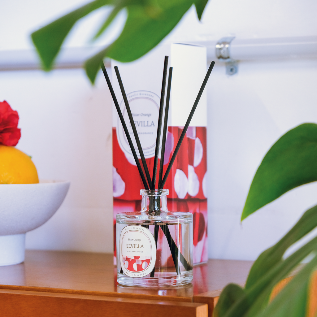 Difusor en sticks. Aroma Naranja amarga. Colección Sevilla.