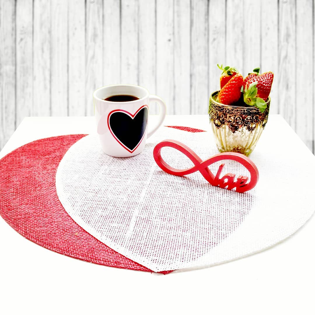 Mantel individual corazón