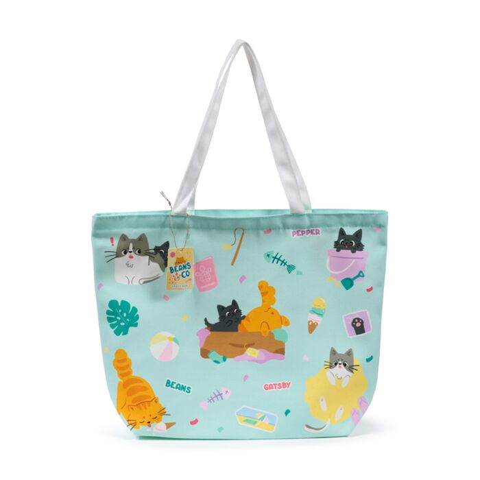 Bolsa de playa Gatos Beans & Co