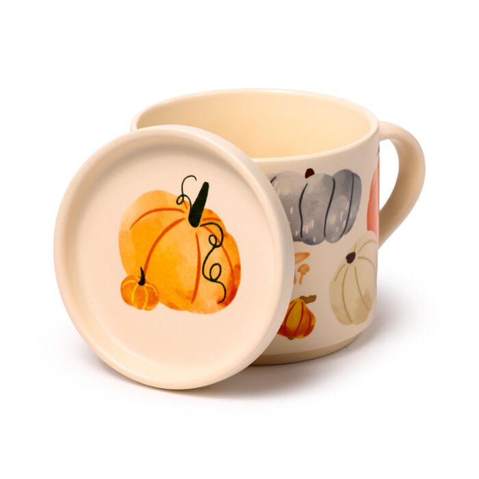 Taza calabazas con tapa