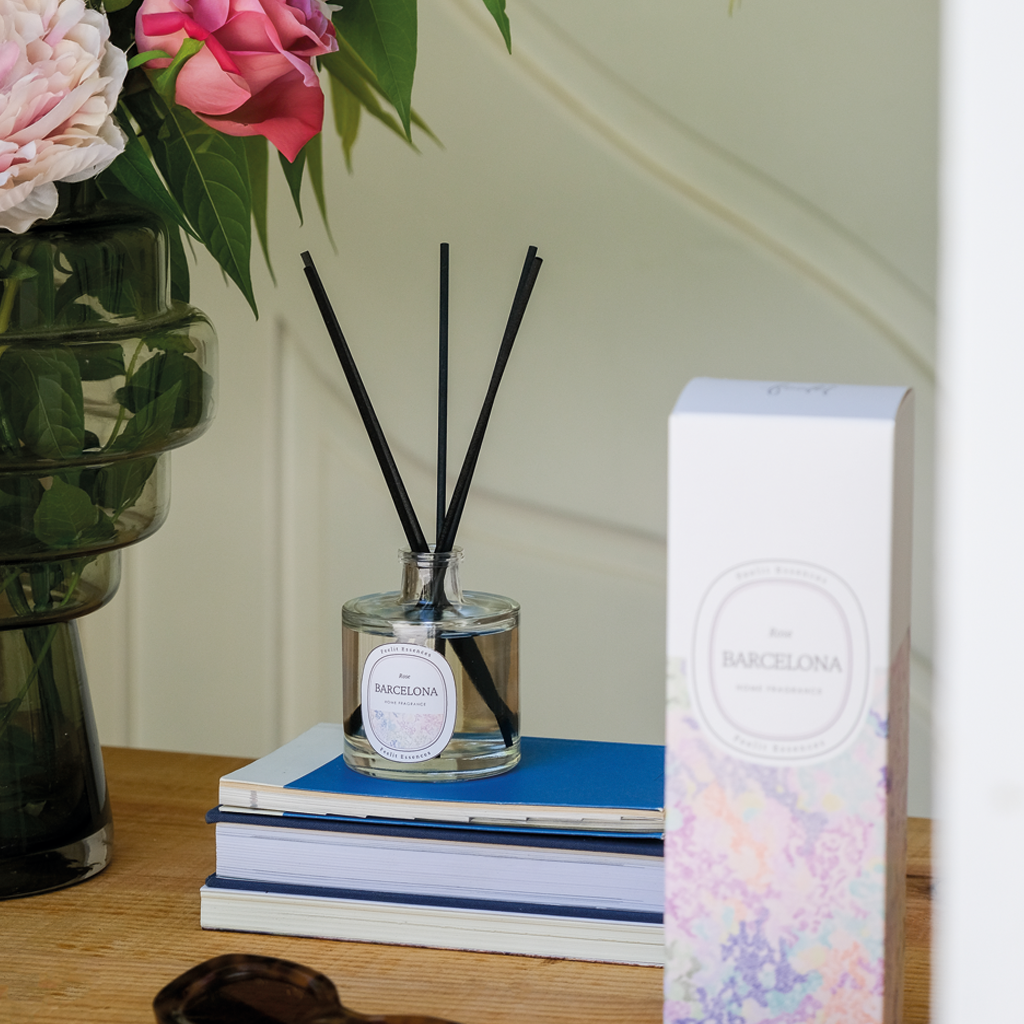 Difusor en sticks. Aroma a Rosa. Colección Barcelona