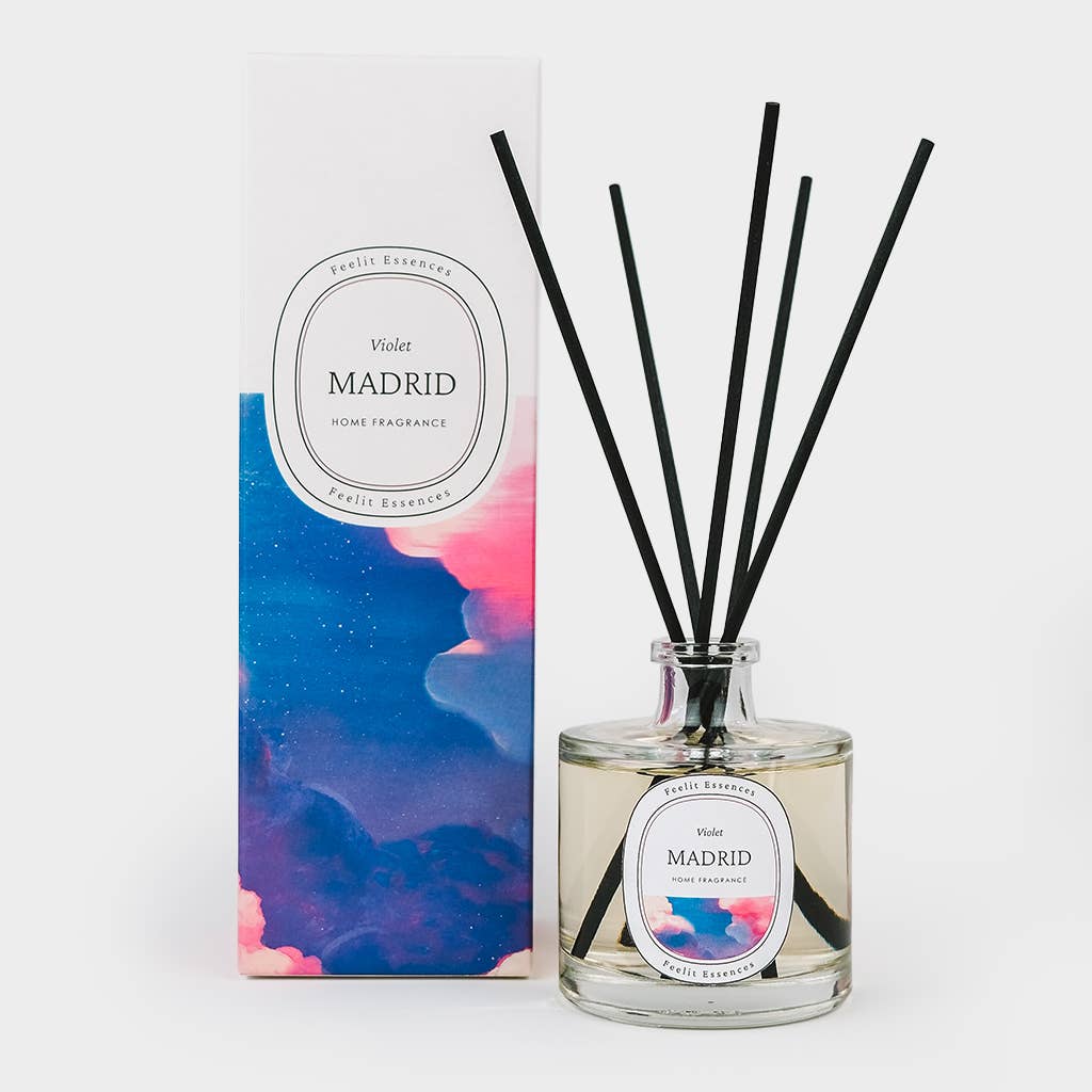 Difusor en sticks. Aroma a Violeta. Colección Madrid.
