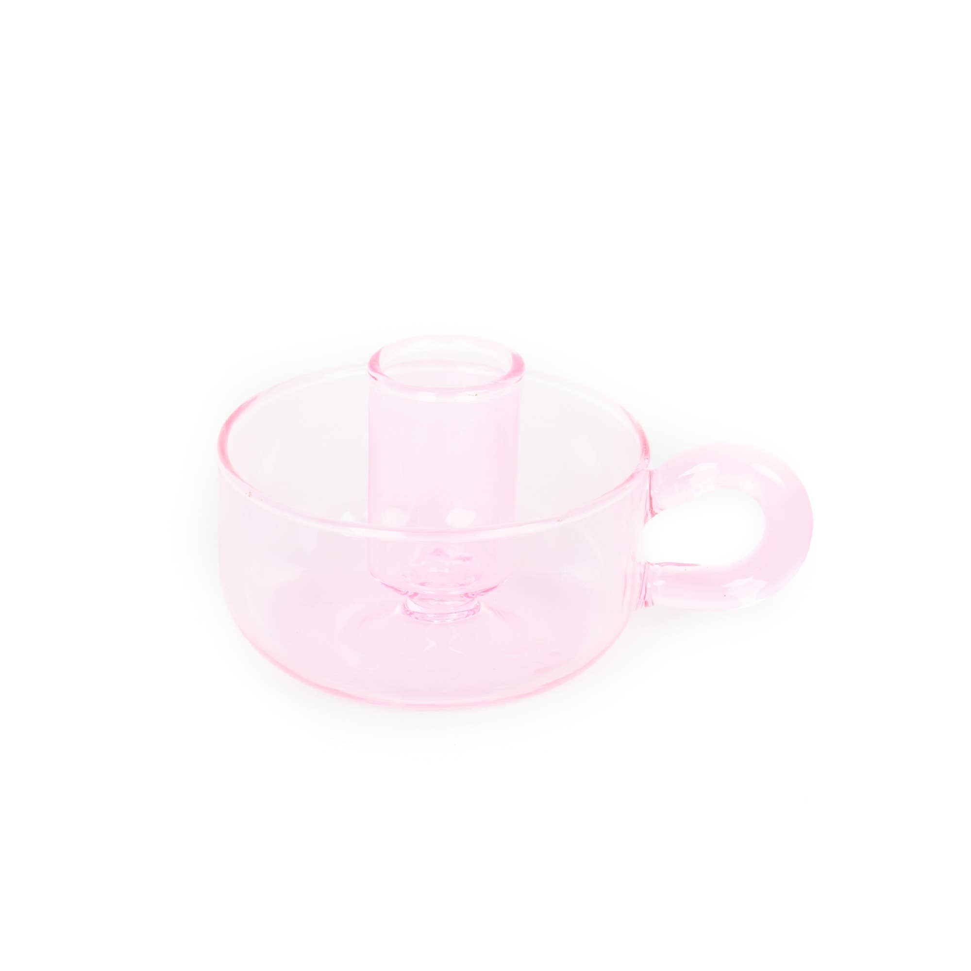 Portavelas clásico rosa