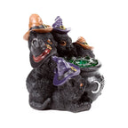 Tres gatos con sombrero LED