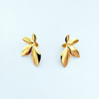 Pendientes hojas doradas