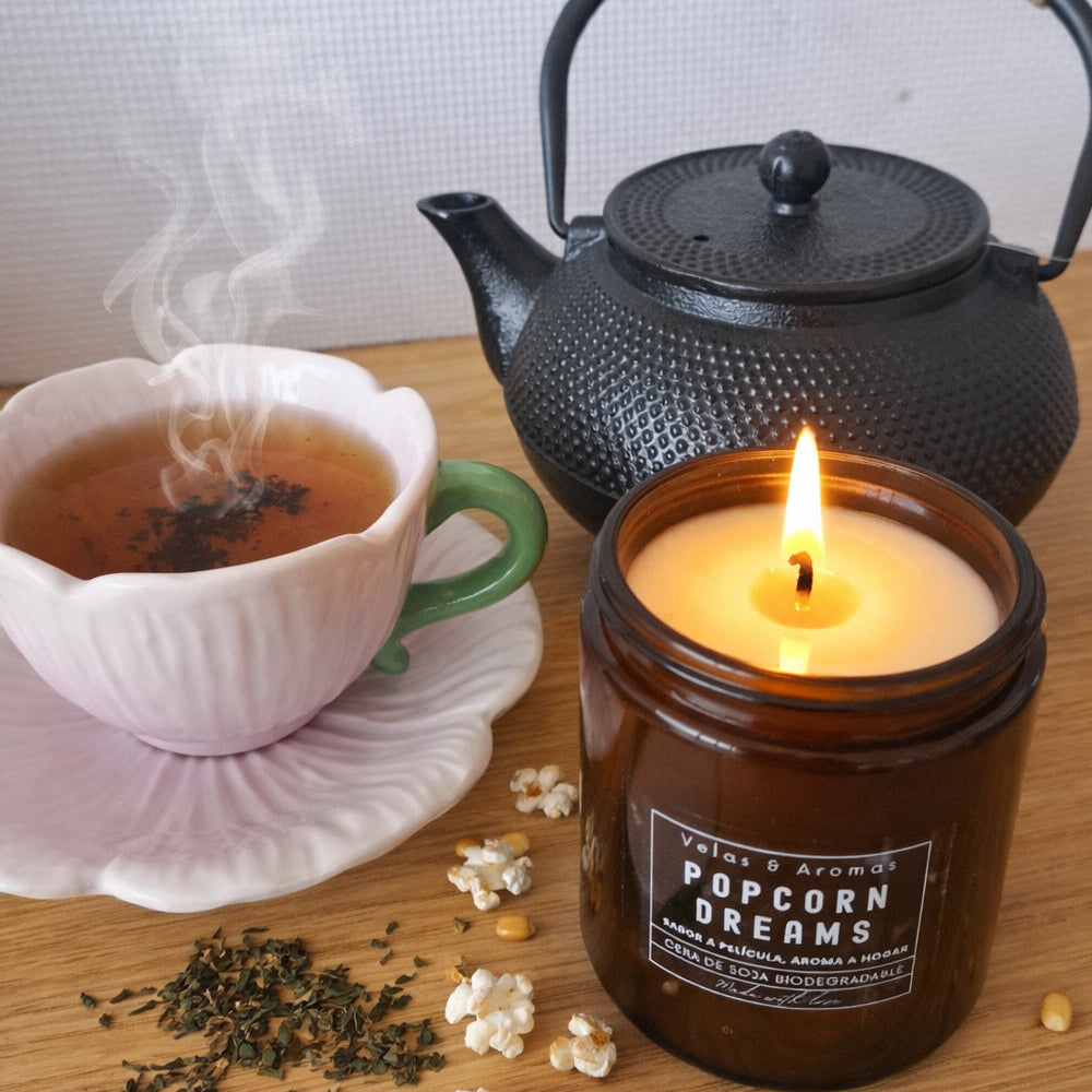 Vela con aroma a palomitas dulces
