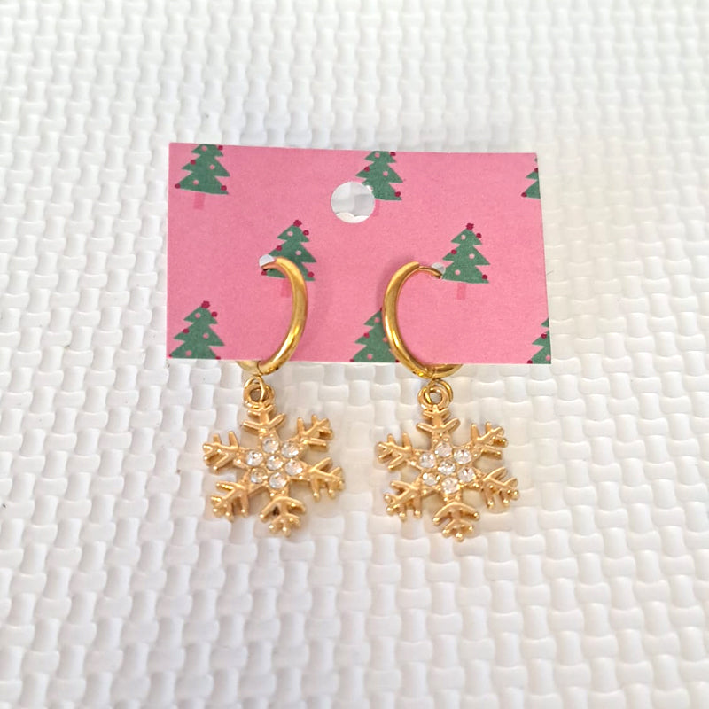 Pendientes copo de nieve