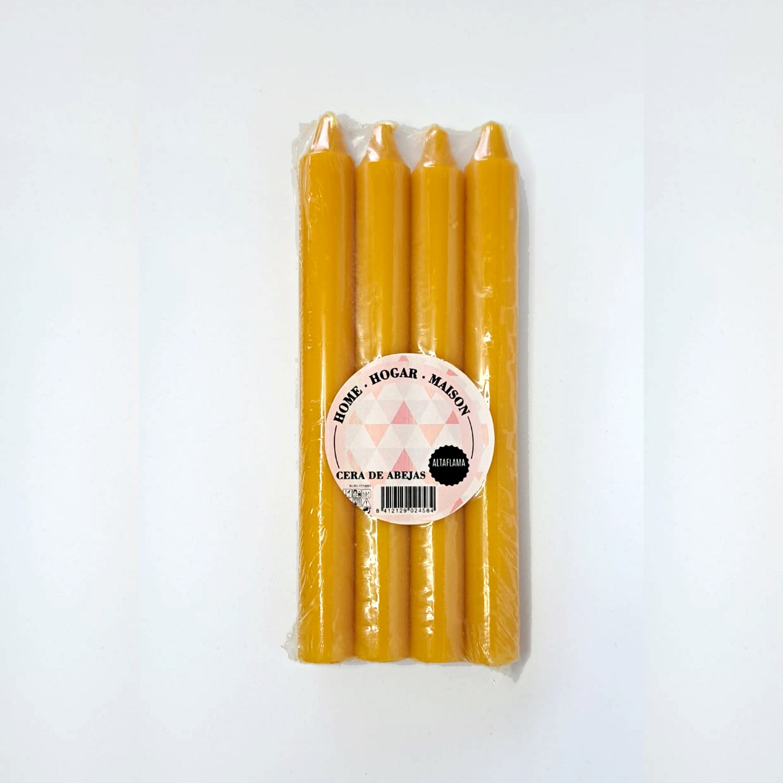 Velas  de cera de abeja para candelabro