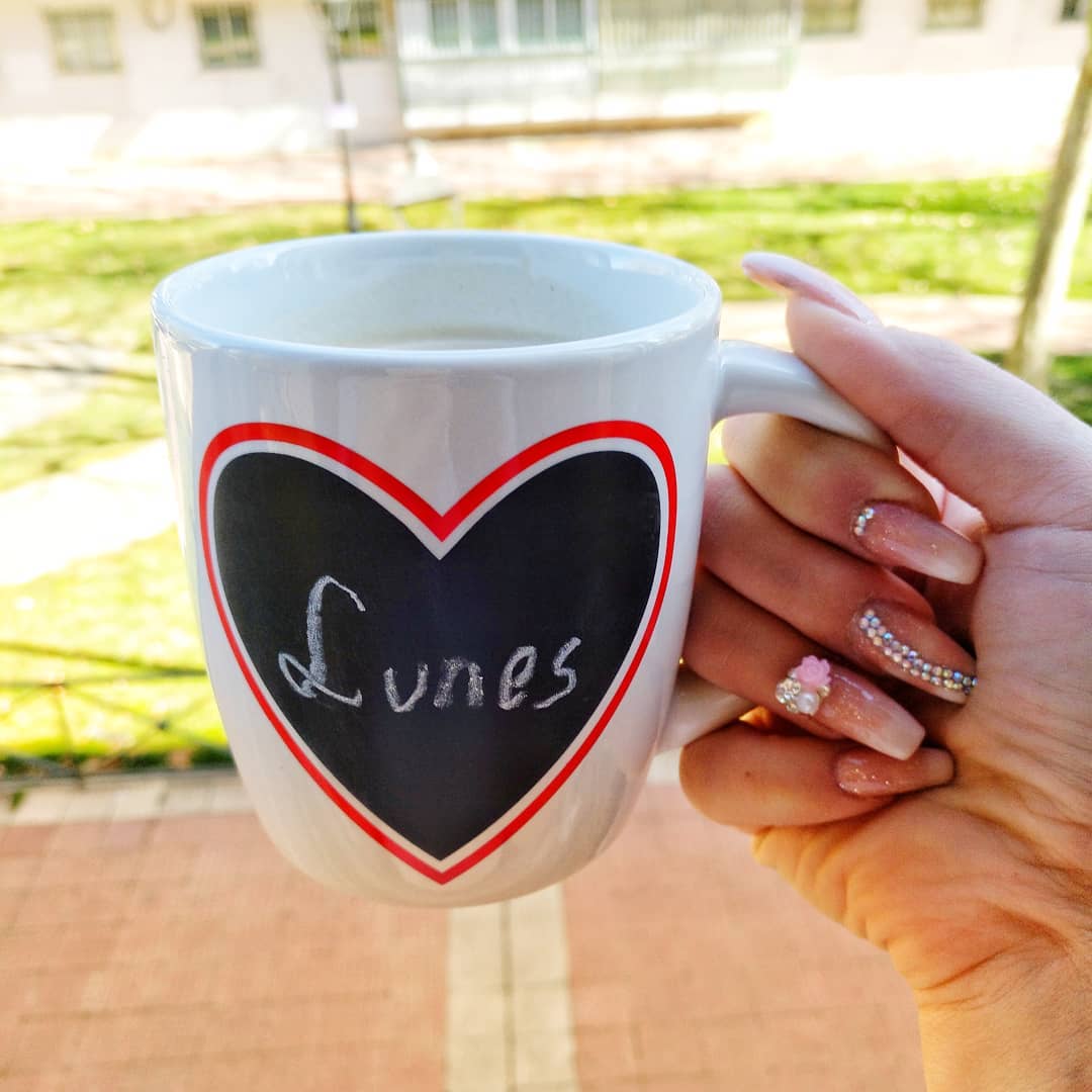 Taza con pizarra